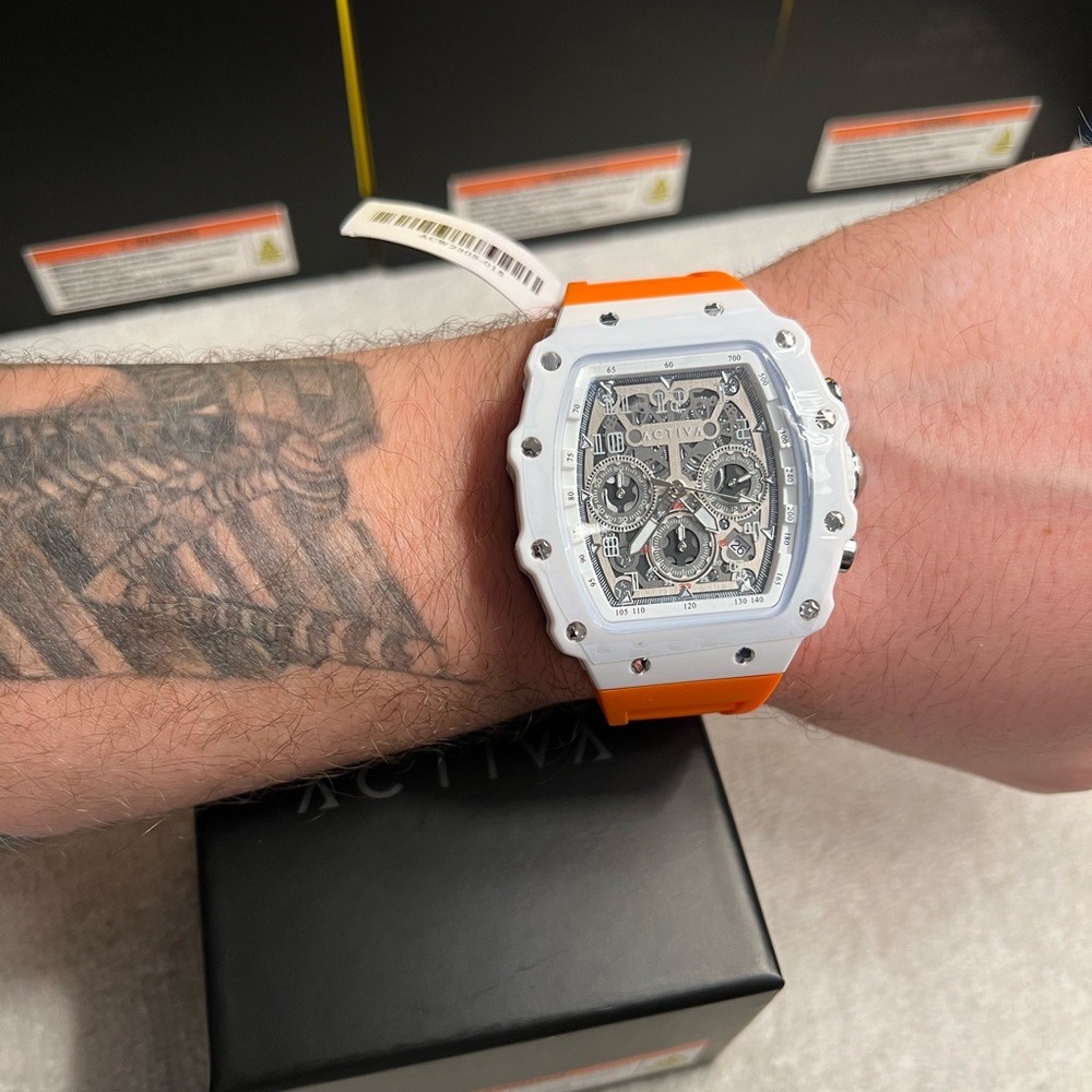 ActivaFury Invicta Men's Watch-44.3mm
MOD-ACW2305-015 White&Orange
Skeleton(NWT) - Picture 8 of 10